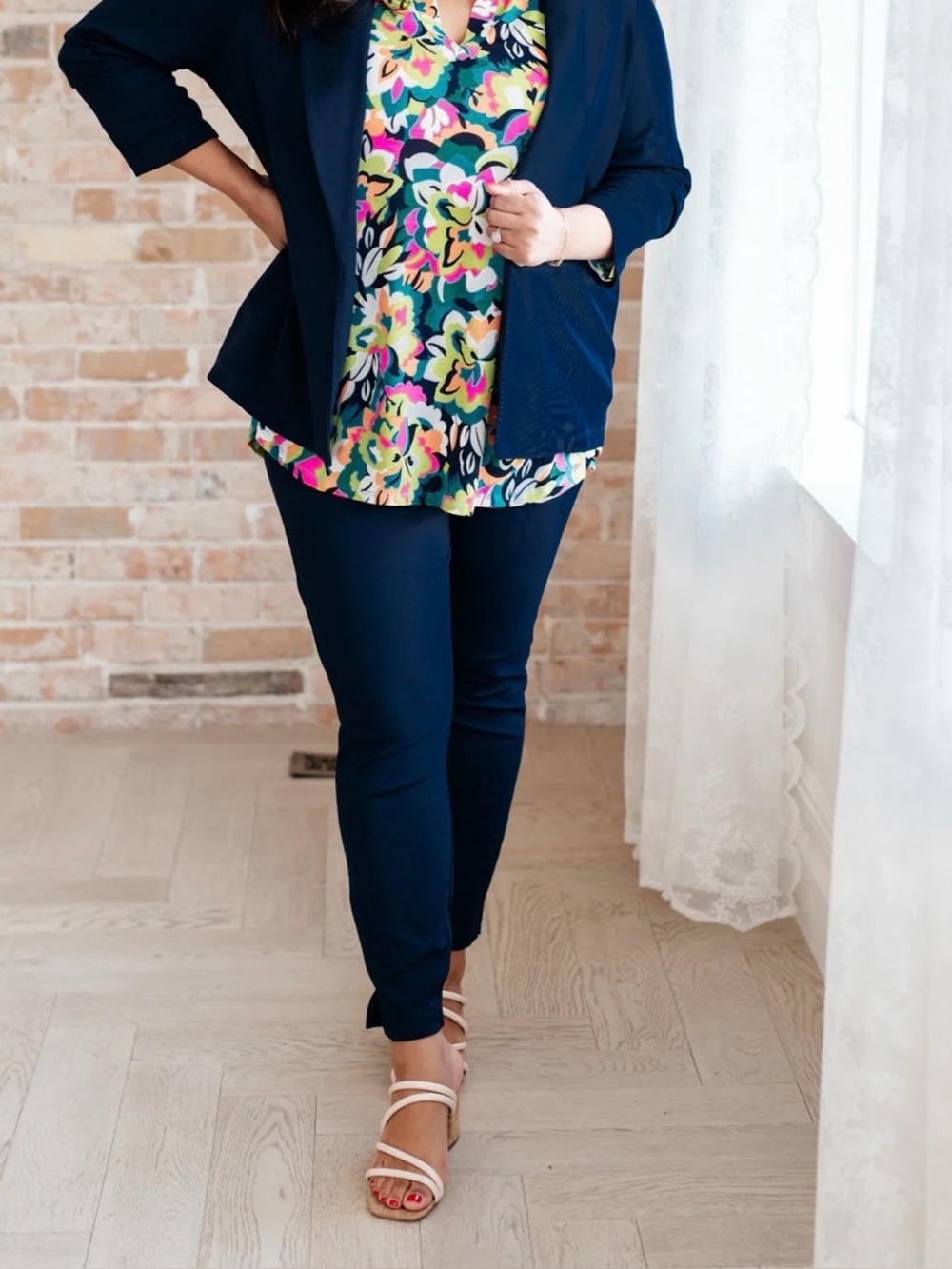 Dear Scarlett Skinny Dress Pants 28” Inseam - Navy